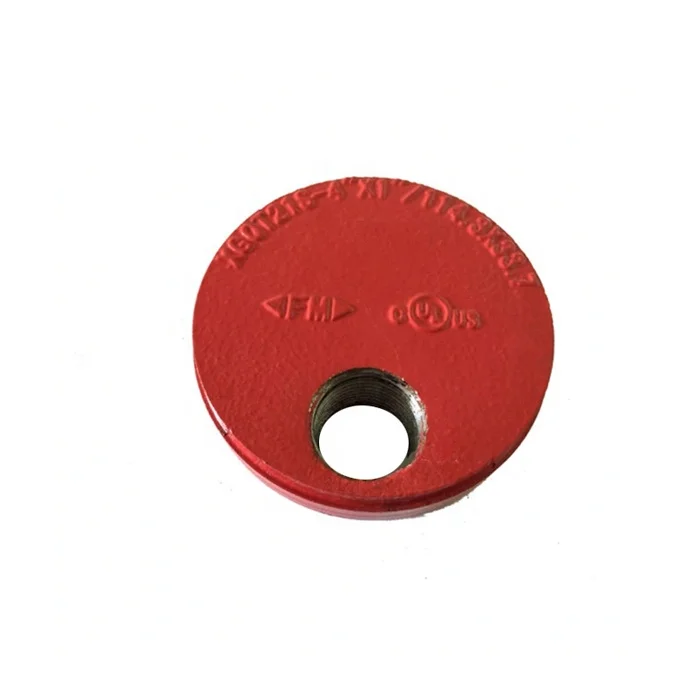 Ductile/Cast Iron Grooved Pipe Fitting End Cap with Eccentric Hole