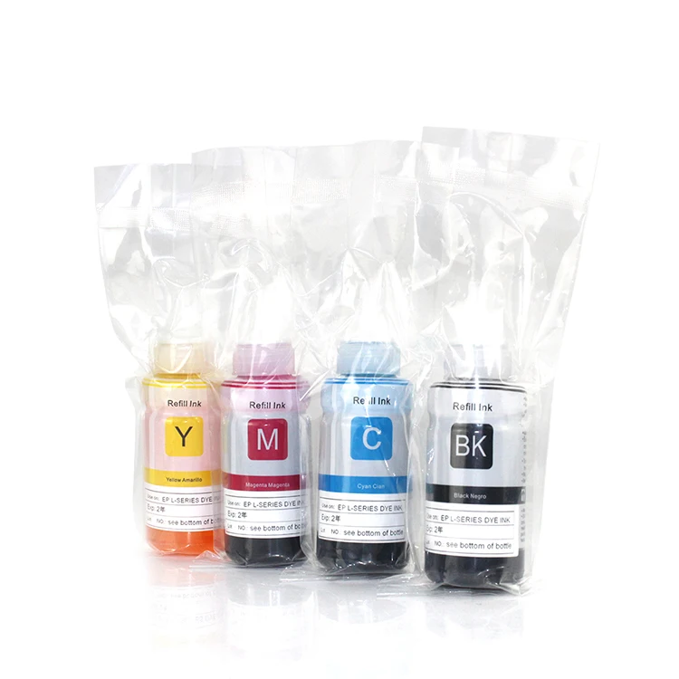 Wholesale Competitive Price Dye Ink for EPSON, Original Quality Refill Ink for Epson L100, L110, L120, L200, L210, L300, L350