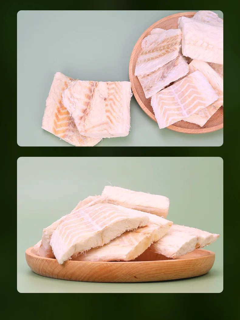 Freeze-Dried Cod Pieces & Fillets Pet Snacks for Cats and Dogs Wenzhou Origin DF0700 Model Wholesale manufacture