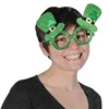 St Patricks Day Plastic Green Shamrock Glasses