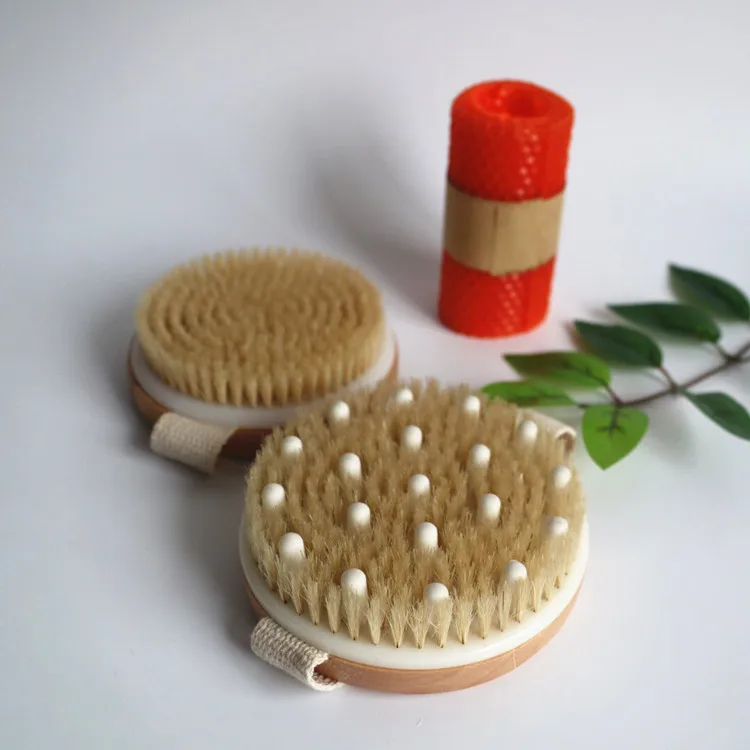 Cellulite Wet And Dry Body Brush Wholesale Exfoliator Wooden Brush Bath