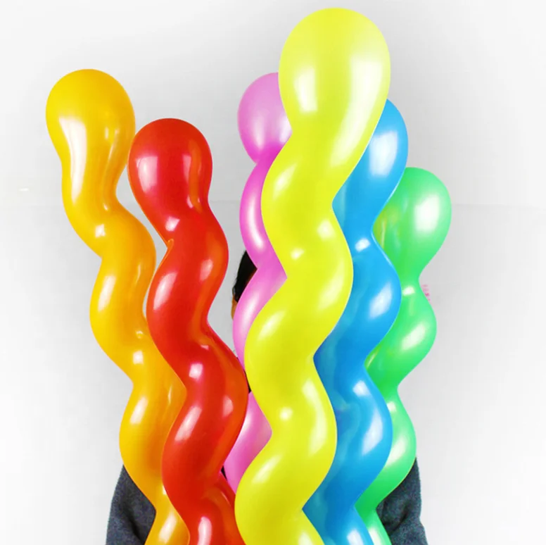 乳胶螺旋气球生日婚礼的多彩独特扭曲乳胶气球