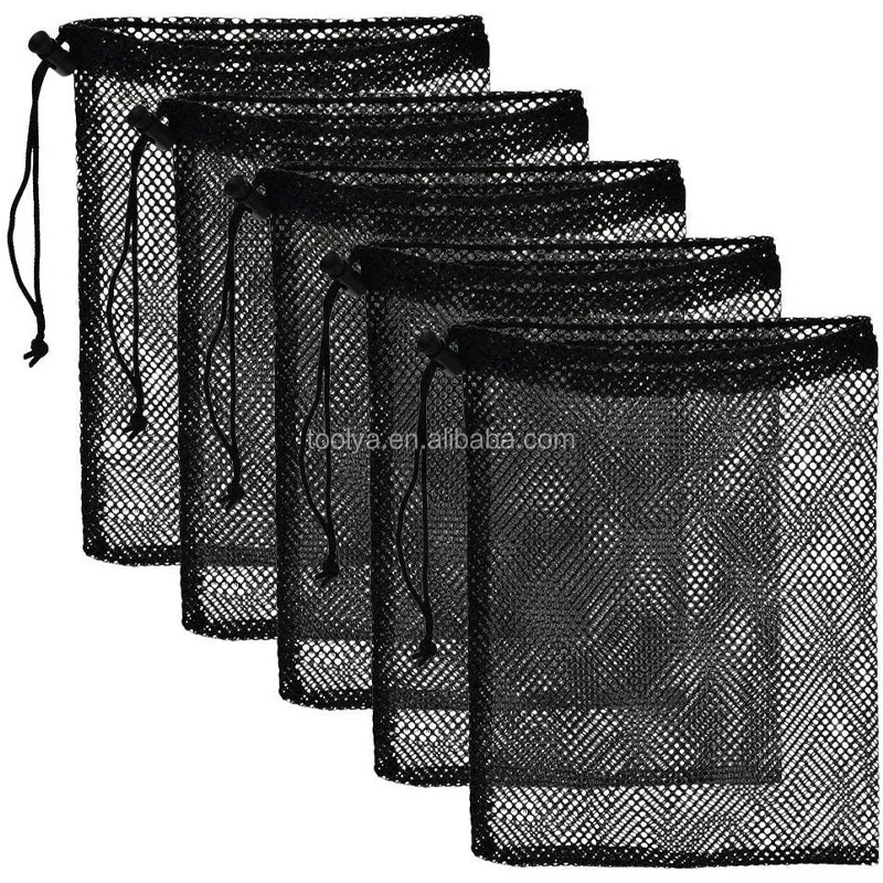 large mesh drawstring bags