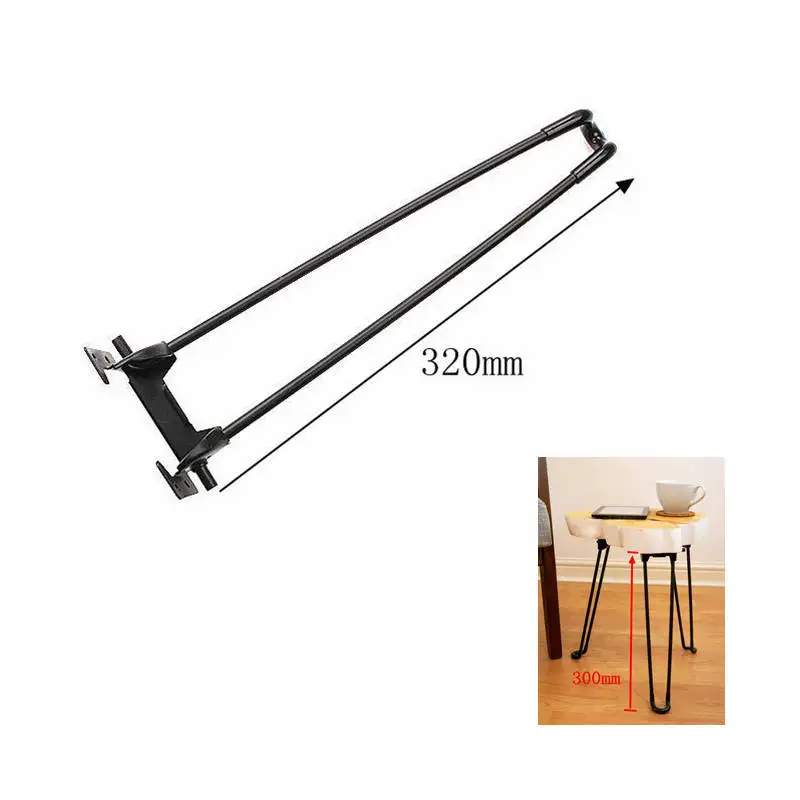 Tea Table Folding Hairpin Legs Black Foldable Desk Table Legs Small