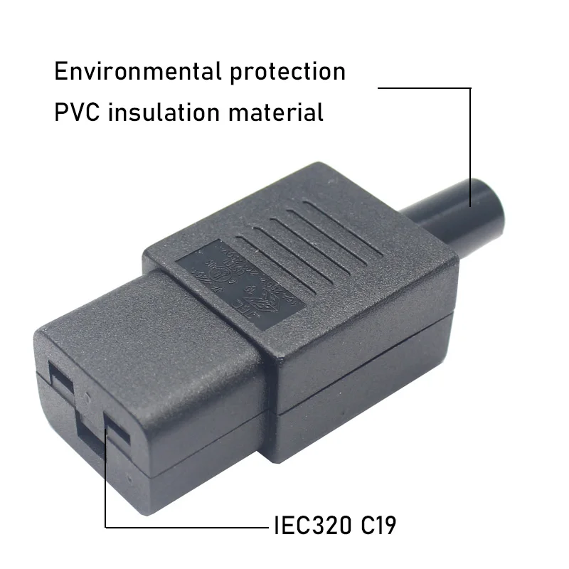 16A IEC 320 C20 Rewireable Adaptador De Enchufe Macho Conector 250V Enchufe Adaptador 