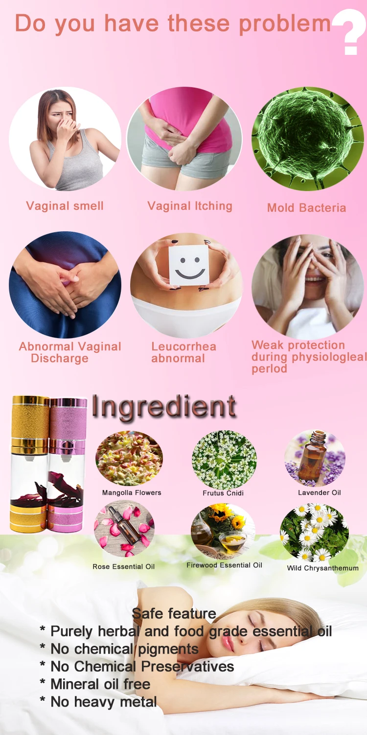 Private Label Best Ingredient Handmade Rose Vagina Massage Yoni Oil For