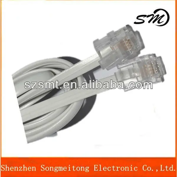 4 Core 28awg Wire Telephone Line Cord Cable With Bc Conductor Rj11 2