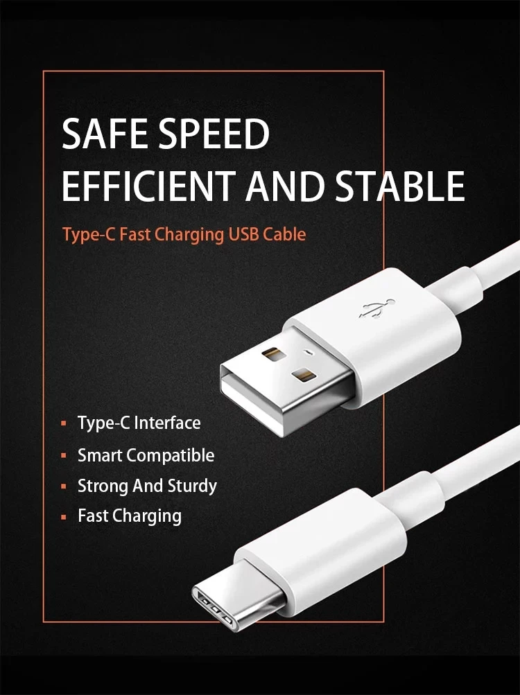 USB Type C Cable For Samsung S10 for Huawei P30 Pro Fast Charge Type-C Mobile Phone Charging Wire USB C Cable for Samsung S9 S8 - ANKUX.COM