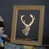 New Arrival Animal Decoration Usb Charging Wooden Frame 3d Desk Light