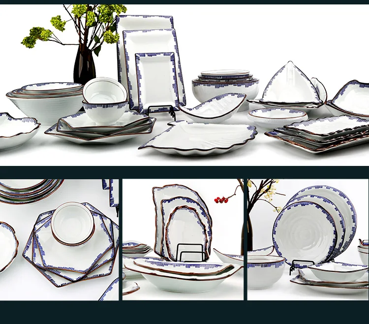 wholesale customized 10 inches plates japanese style porcelain dining room dishes dinnerware set ceramic plates