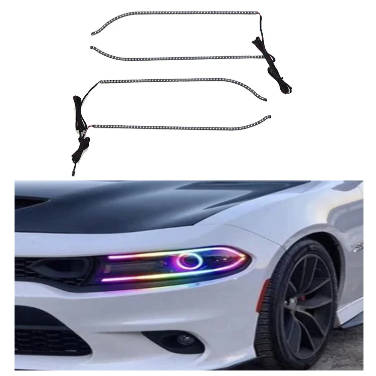 Best Quality Waterproof Flowing Series RGB Chasing Led Angel Eyes Strip for Dodge Charger 2016