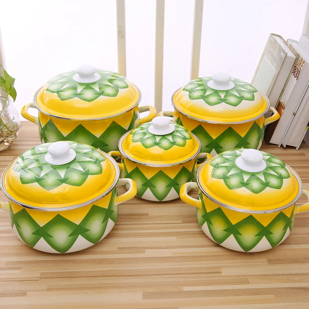 773dmy 5pcs High Quality Factory Saudi Arabia Style Enamel Cookware Pot