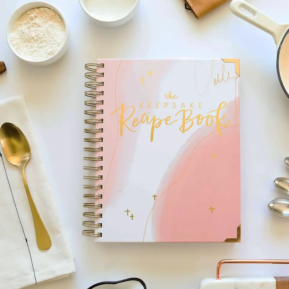 Recipe Book Organizer Spiral Binder Product Custom Printing Hardcover