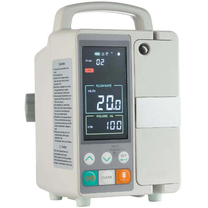 Large Display Medical Iv Infusion Pump For Ambulance Portable Automatic