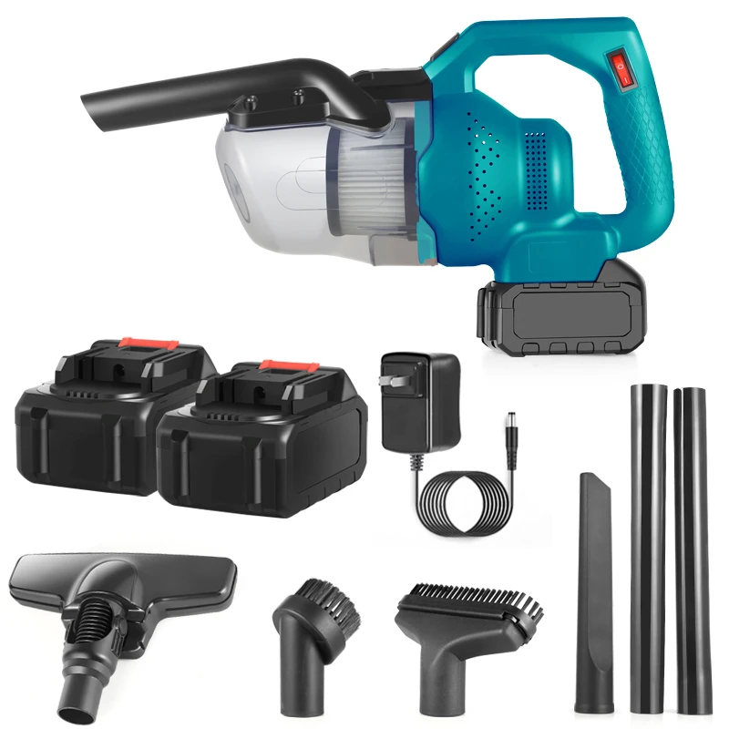 Shark MessMaster 1-gallon vacuum with attachments arranged on car seat