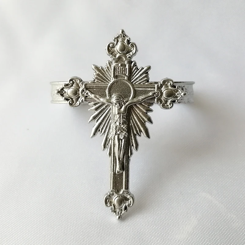 Gold Silver Cross Napkin Ring For Home Tabletop Decor Accessories Metal