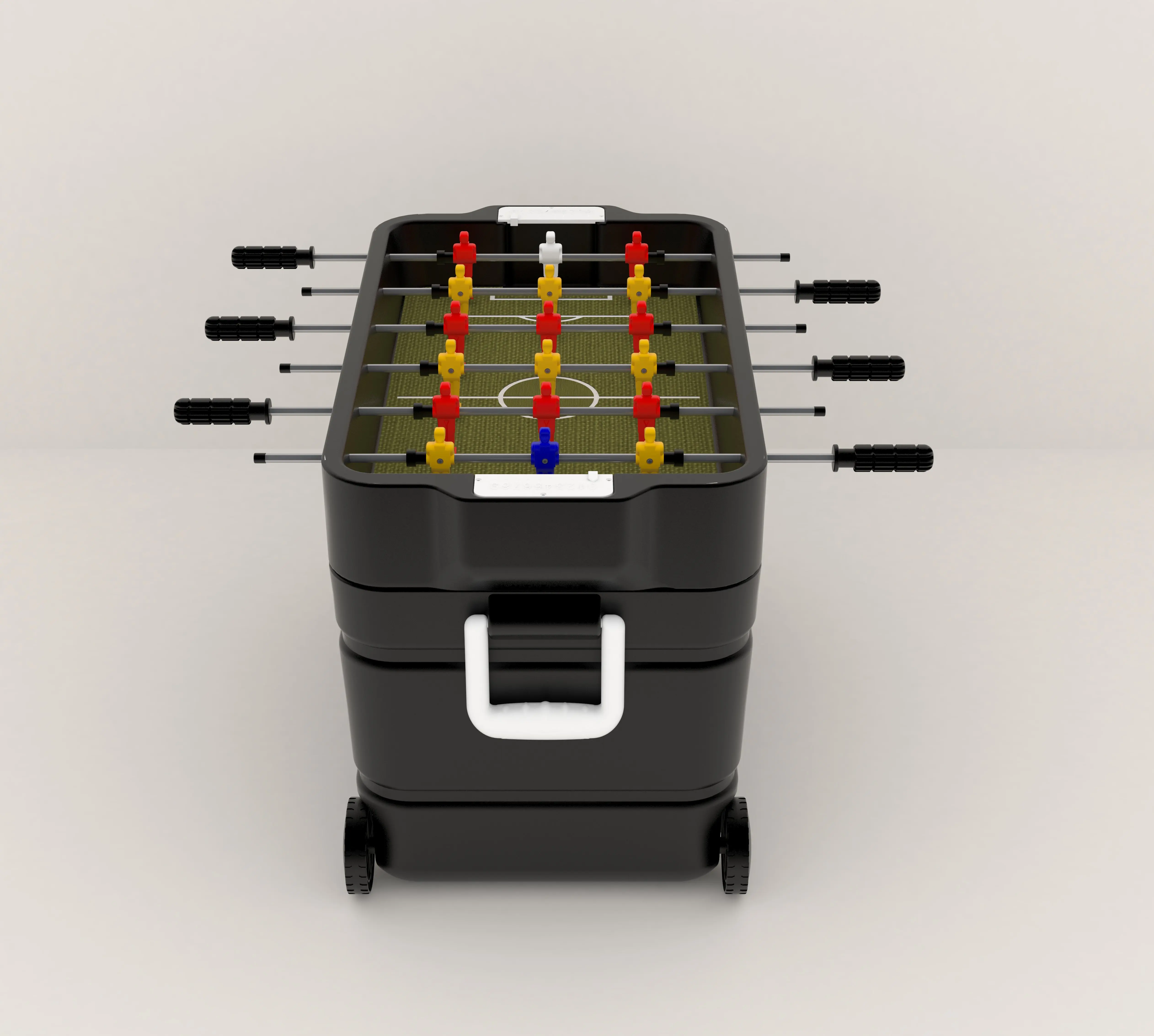 Ice Cooler Box With Foosball Table Game,Trolley Cooler Cart For Picnic