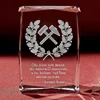 Custom Crystal 3D Laser Engraved Glass Photo Cube For Business Souvenirs Gifts