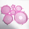 Eco-Friendly 6pcs/set Silicone Stretch Lids Universal Food Wrap Bowl Pot Lid Suction Silicone Cover Cooking Kitchen Tools