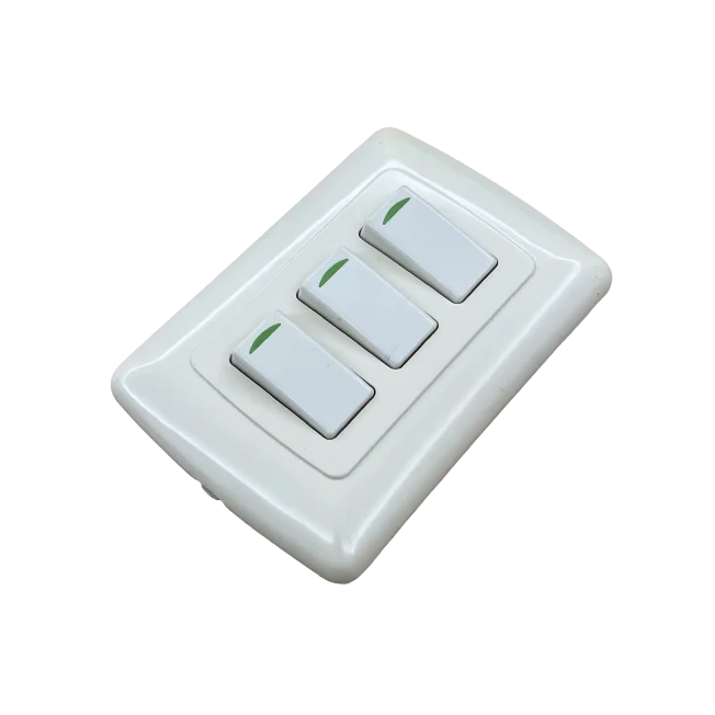 Hot Sale Wholesale Price White Wall Switch 127/250v 10a Three Billing Single Control Power Switch