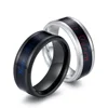 Factory Price Punk Cool Design Stainless Steel Black Back Up Engagement Set King Queen Ring