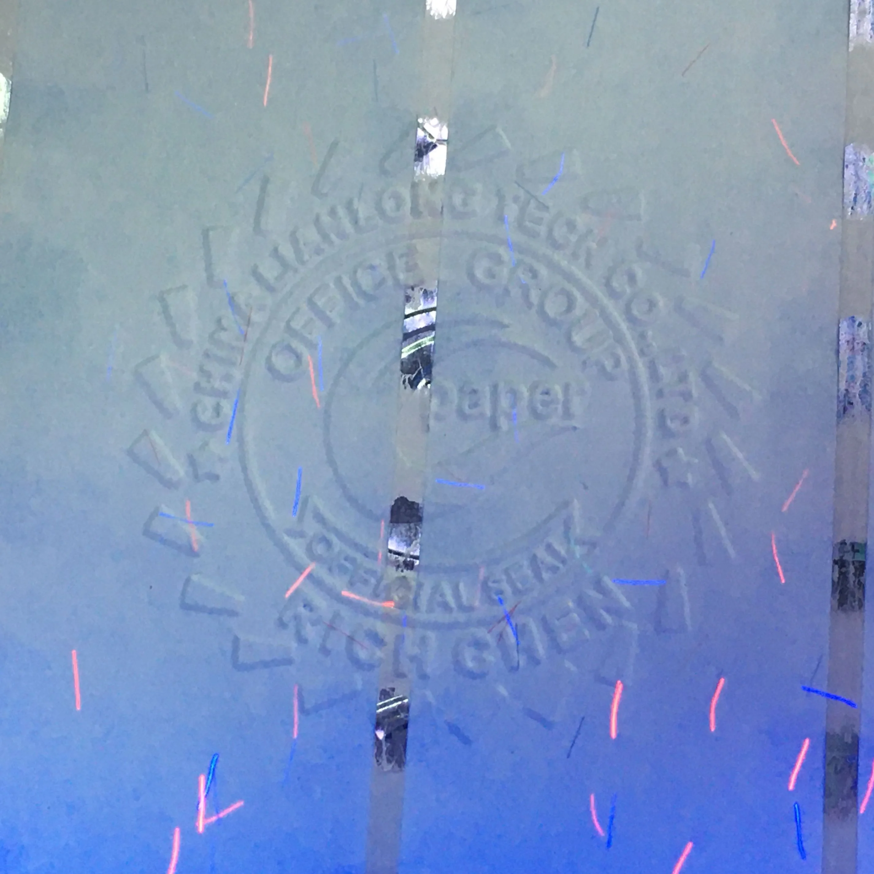 Anti-counterfeiting Uv Paper,Anti Copy Security Watermark Paper With Thread,Color Fiber Paper