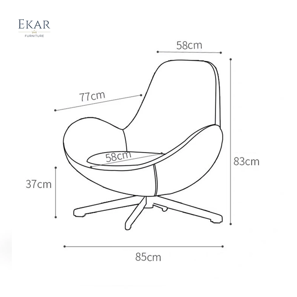 product ekar furniture modern design home furniture living room rocking chair leather leather leisure chair-65