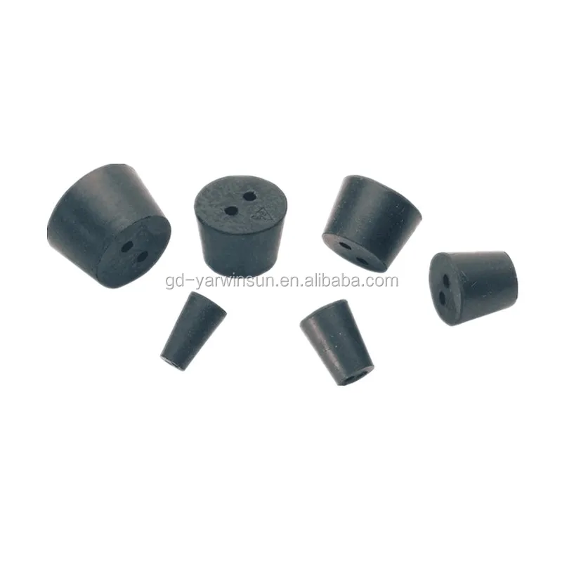high temperature resistance  two hole rubber stopper industrial plug
