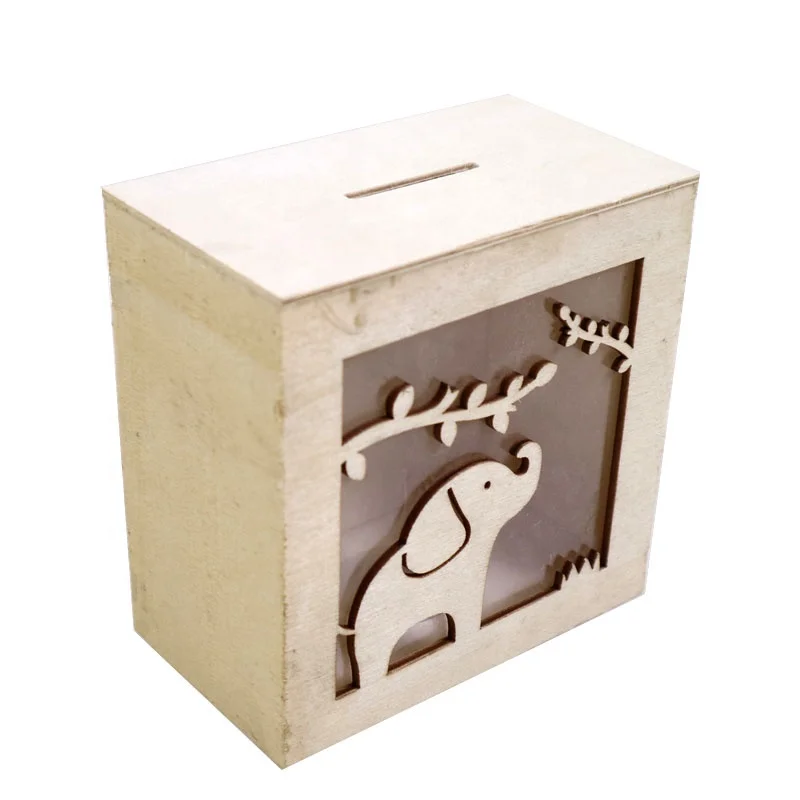 Wholesale Cheap Unfinished Mdf Money Box Mdf Coin Box Wooden Money ...