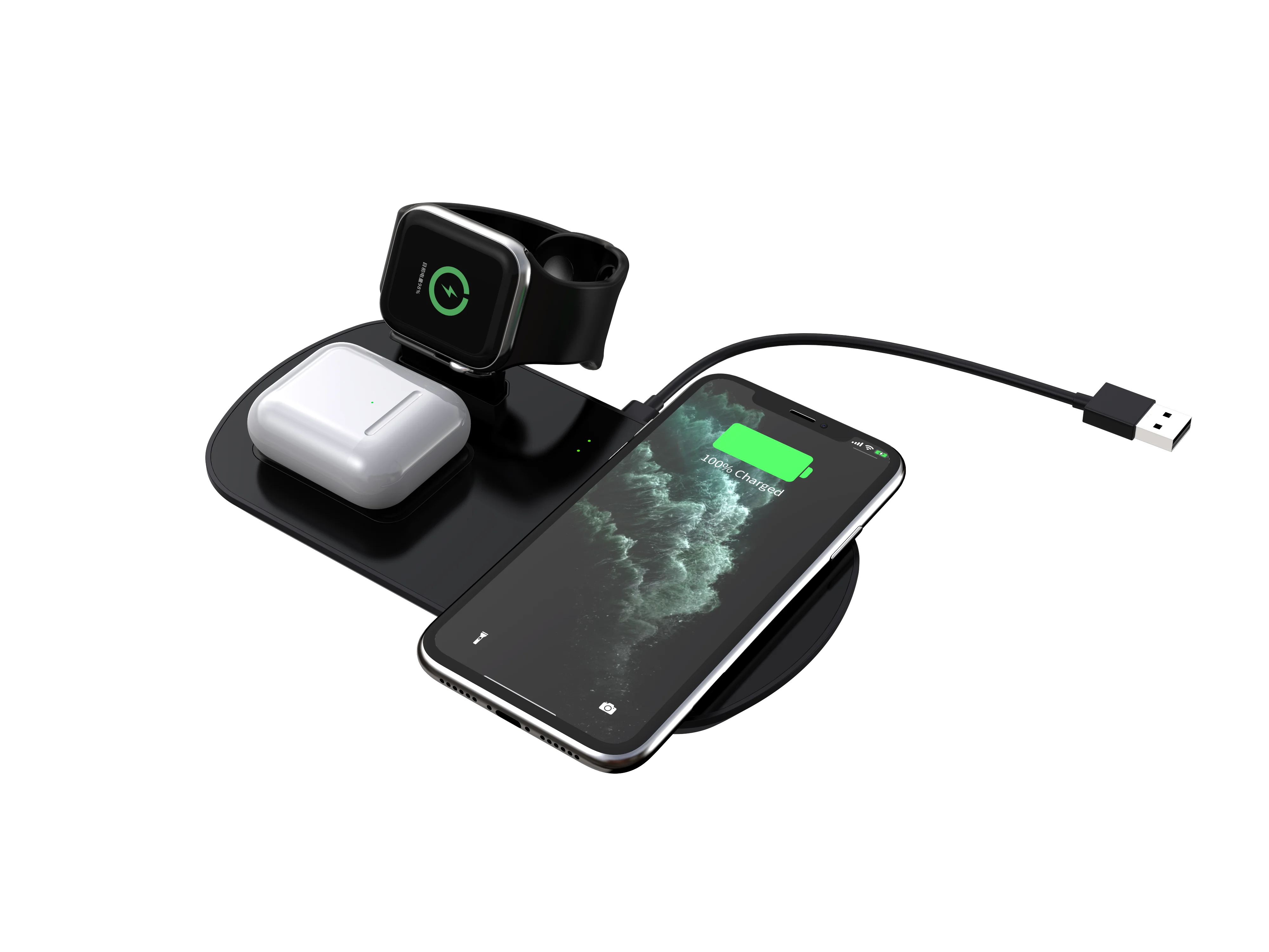 xa06 3 合 1 无线充电器苹果耳机盒 airpods 2/airpods pro/apple