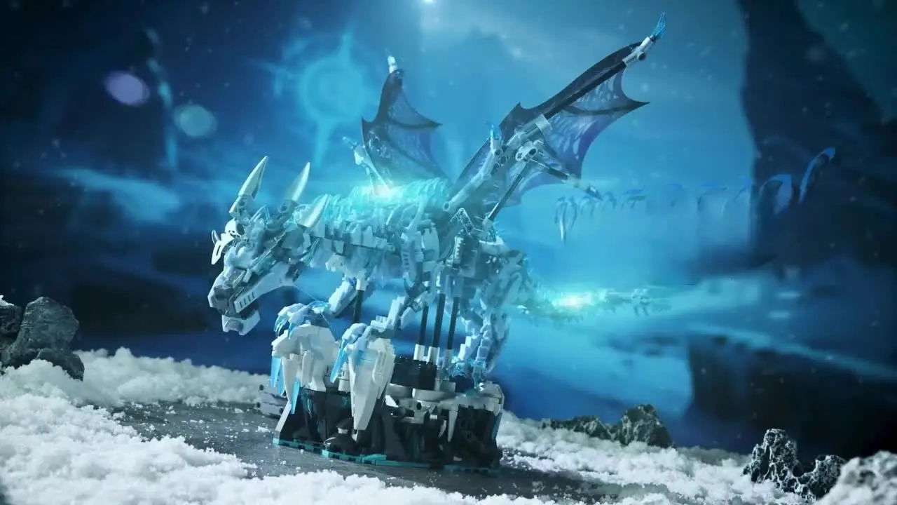 1646PCS MJ 13093 Frost Giant Dragon Building Blocks Set