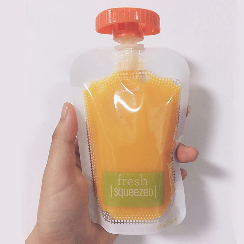 50 Counts Peva Squeeze Pouches For Fresh Fruit Juice Squeeze Station