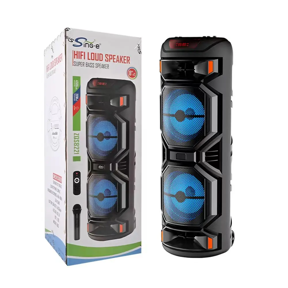 SING-E ZQS8221 Wireless Party Speaker with RGB Lights, 8