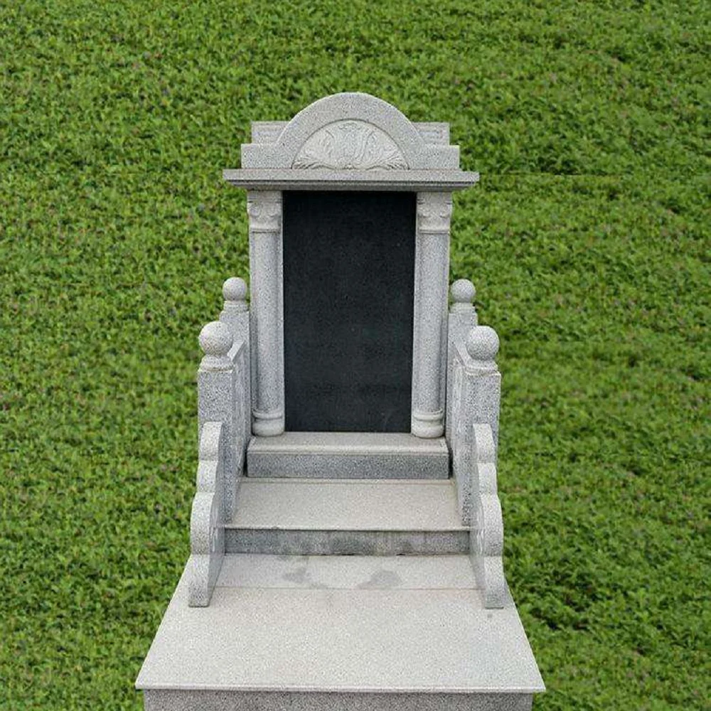 中国花岗岩手工雕刻白色大理石墓碑