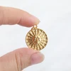 DIY Jewelry Handmade Accessories Sandblasted 18K Gold Bracelet Necklace Earrings Sun God Pendant