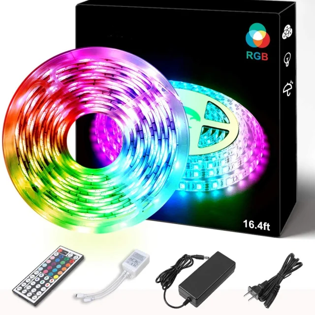 LED Strip Lights, RGB 5050 LED Tape Lights, Color Changing with Remote for Home Lighting
