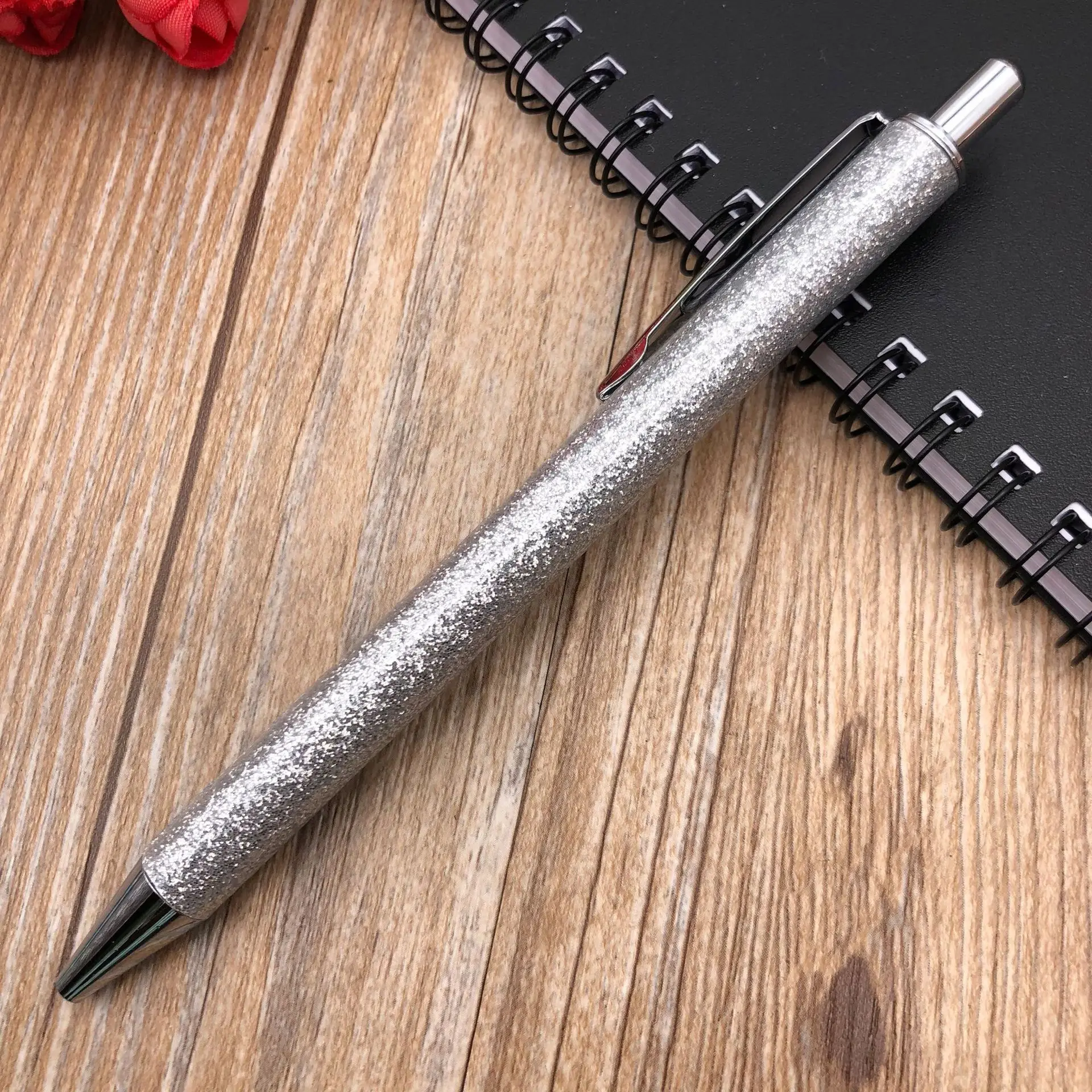 Hot sales and Popular for School and office Pen Use Metal Shiny Ball Pen Ballpoint Pen with Glitter_2053048058.jpg