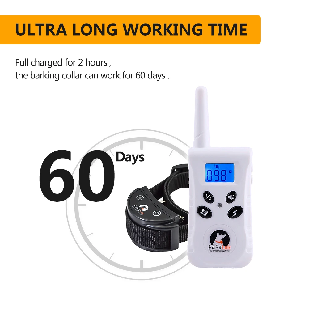 Dog Training Collar With Remote Electric Shock Prong Bark Collar Device