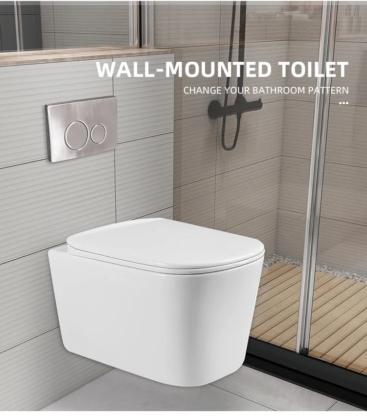 Wall Mounted toilet Installation Type wall-hung toilet square ceramic wall hanging wc