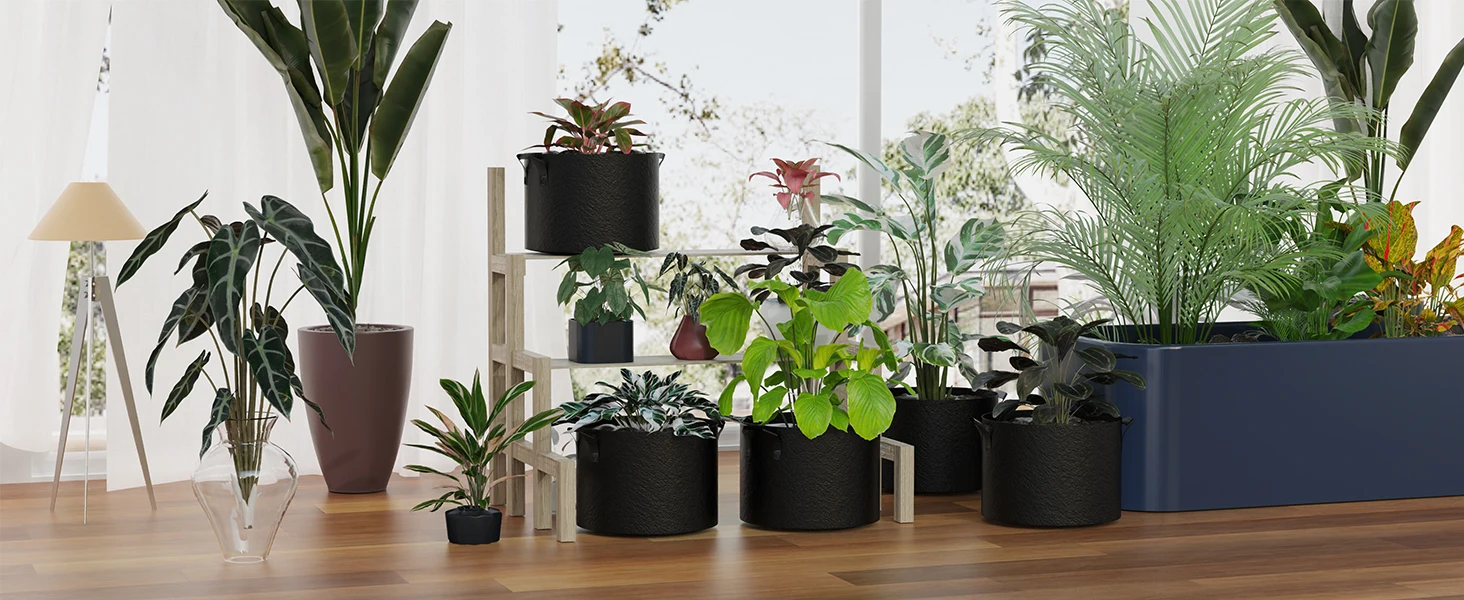 A-ONE Recyclable Durable Eco-friendly Sustainable Non-Woven Fabric Lined 2-3mm Thick Garden Felt Reusable Grow Bags 1-100 manufacture