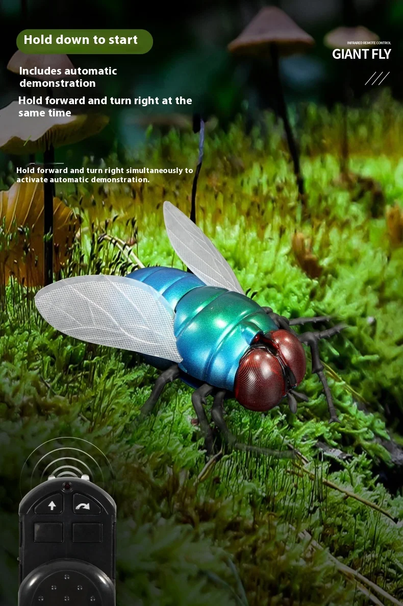 批发热卖创意人造昆虫塑料遥控苍蝇瓢虫红外遥控玩具儿童玩具