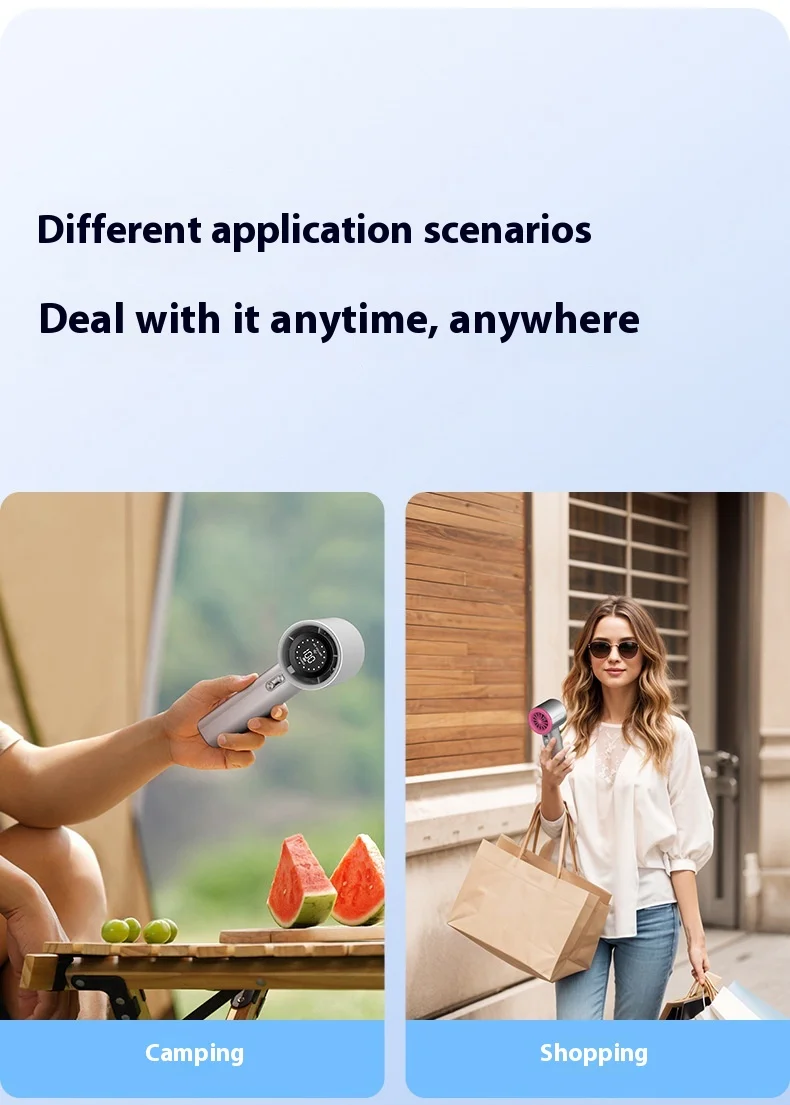 Handheld Foldable Portable Fan, USB, 4000mAh - detail 16
