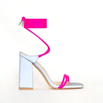 reflective block heels