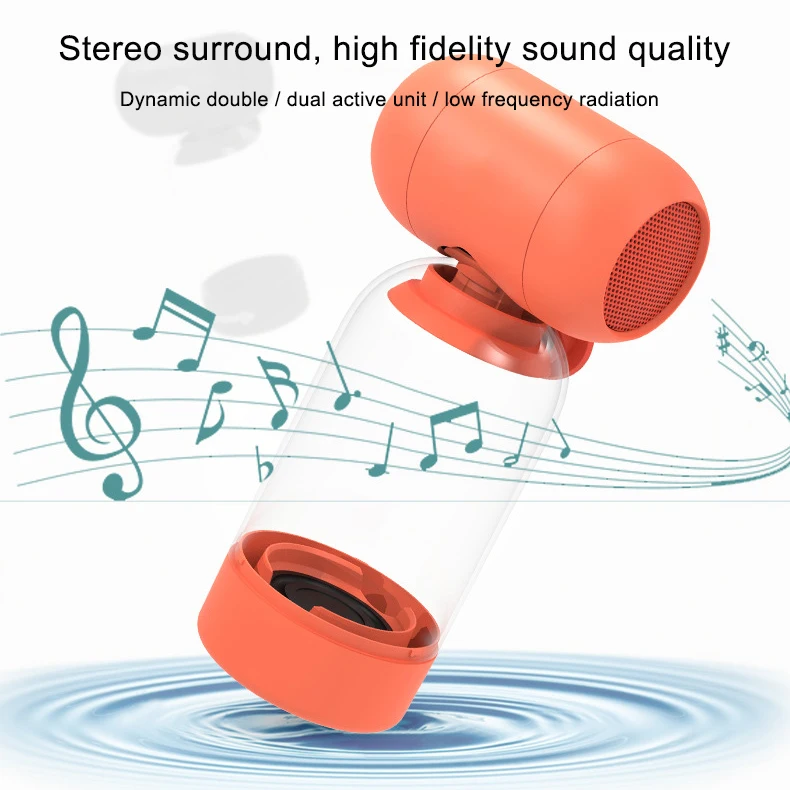 2021 new Creative Bottle Wireless Blue-tooth Speaker Large Volume Beverage Bottle Speaker - ANKUX.COM