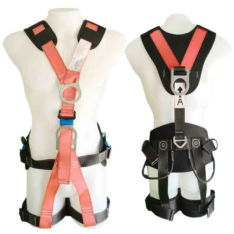 Hot selling Polyester safety helmet harness for Roof Work safety belt Full body harness