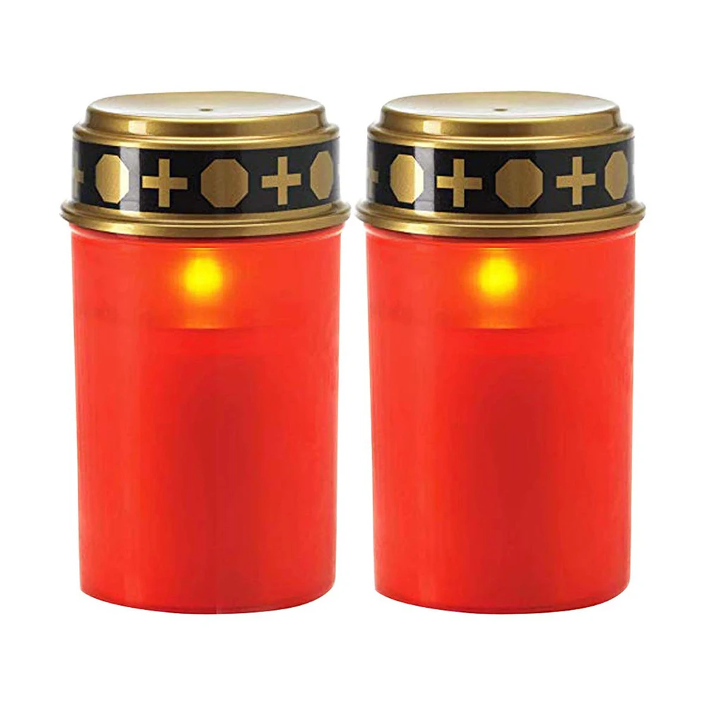 Wholesale Water Proof Flickering Led Grave Candle Light Led Cemetery Lantern In Stock