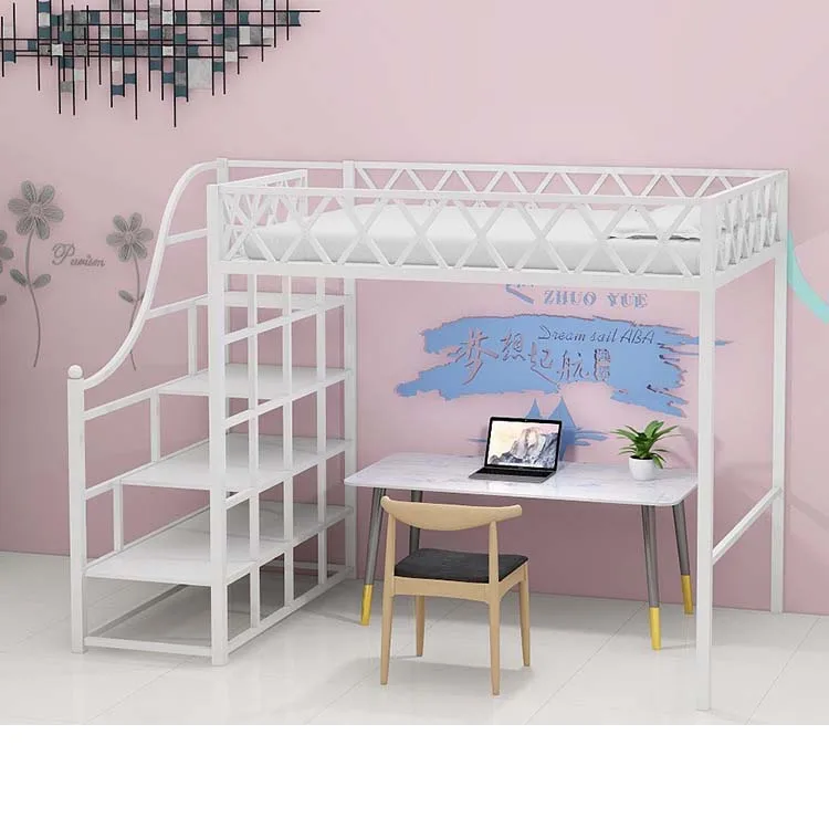 Metal Queen Size Bed Frame Modern King Size Queen Size Loft Bed Adults