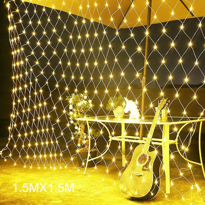 Christmas 3x2m LED Net Fairy web String Light twinkle mesh Lighting