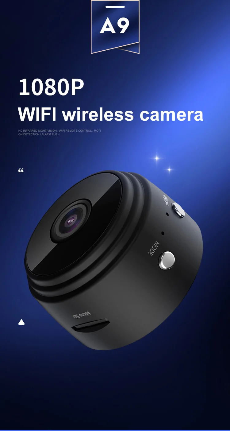 Most Popular A9 Mini Camera 1080p Night Vision 2.4g Wireless Wifi Mini