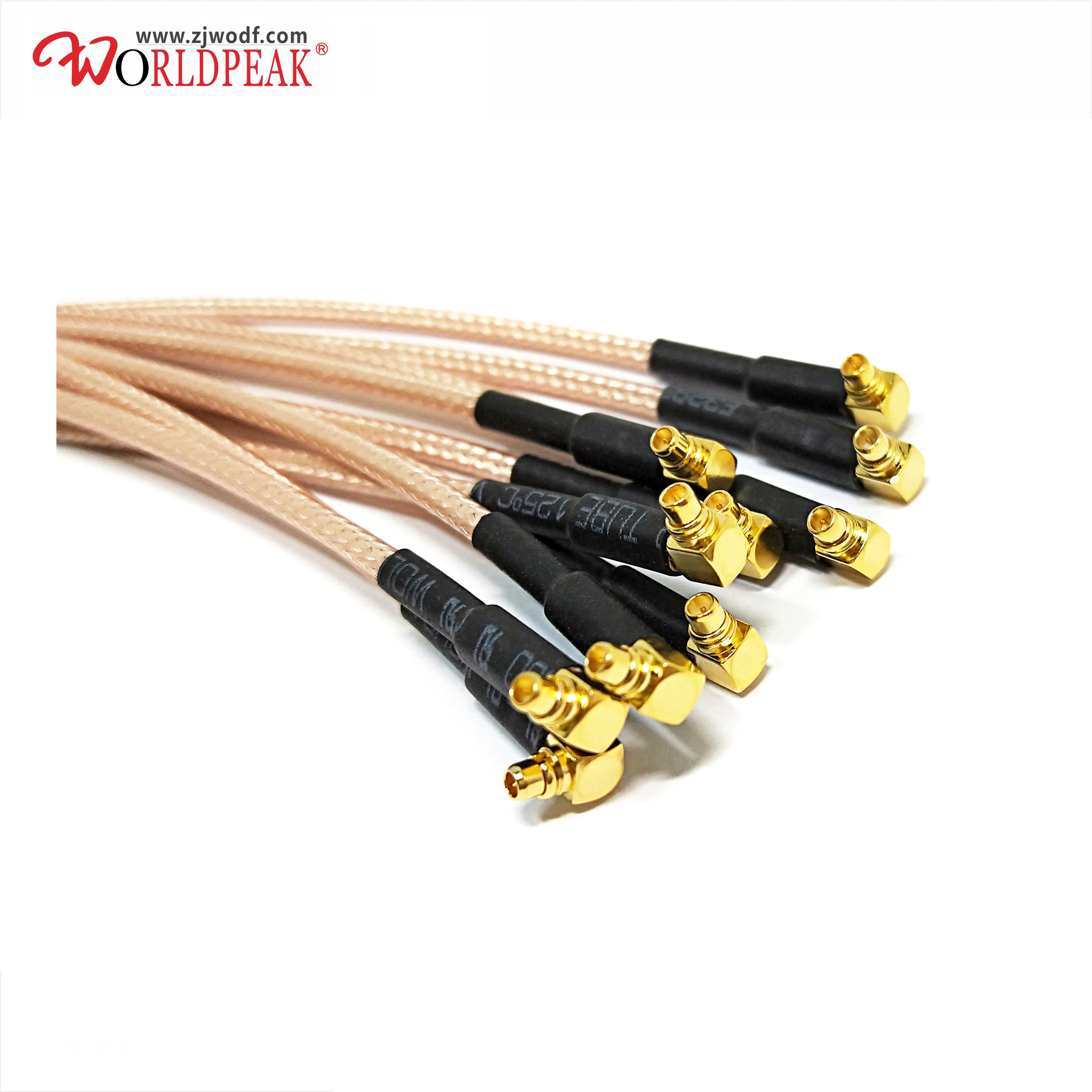 MMCX Male Right Angle to SMA Female jack bulkhead RF RG316 jumper cable Pigtail 